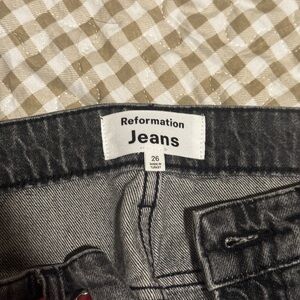 Reformation mid-rise jean shorts